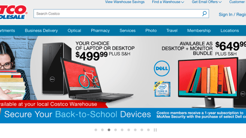 Costco 'Secure Your Back to School Devices' Carousel Ad